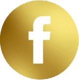 A golden circle with a white lowercase "f" in the center, representing the Facebook logo.