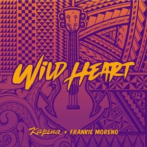 Purple and orange album cover with a ukulele outline and "Wild Heart" in yellow script.